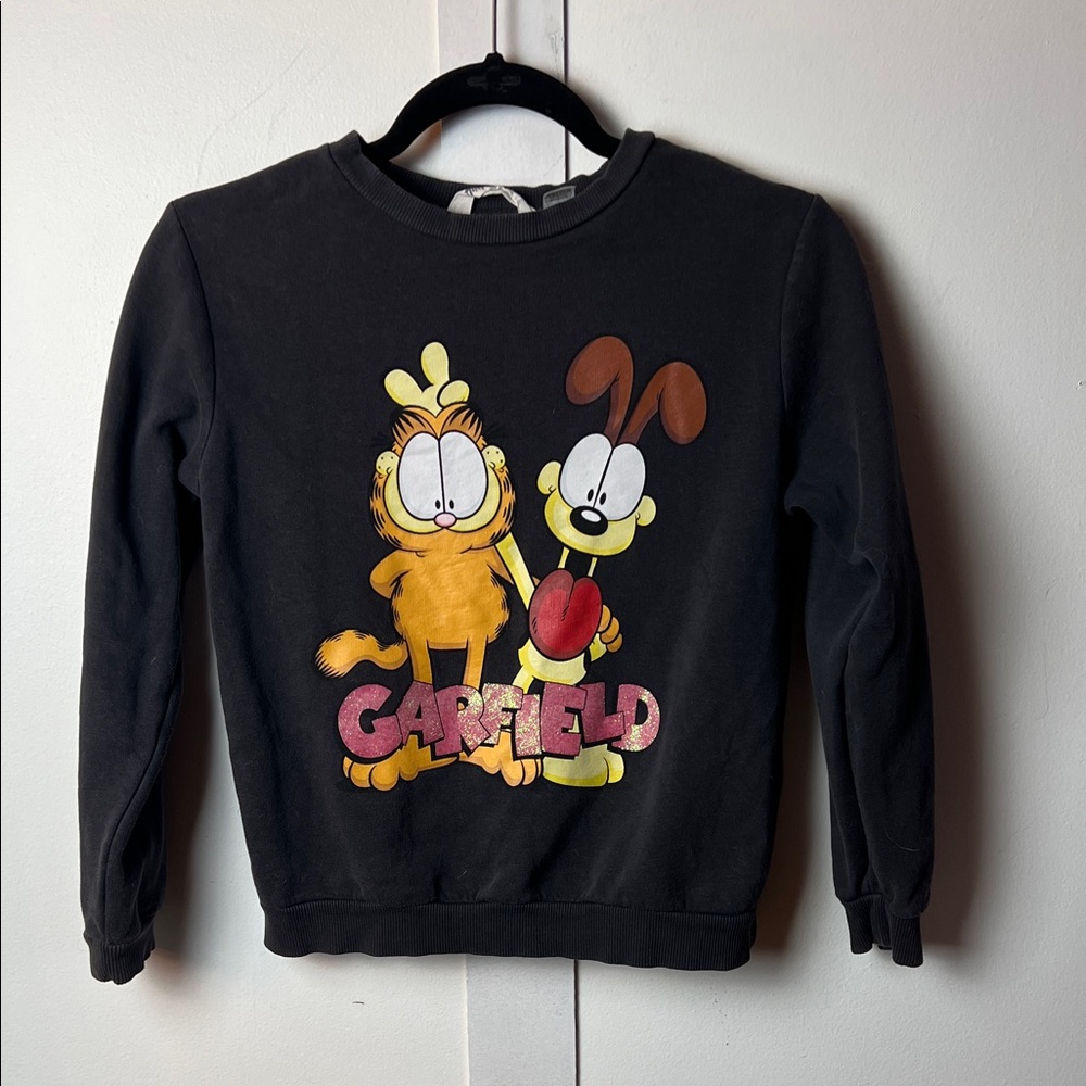 H&M Kids Charcoal Grey Garfield and Odie Sweatshirt